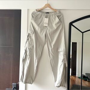 Zara Cargo Parachute Pants